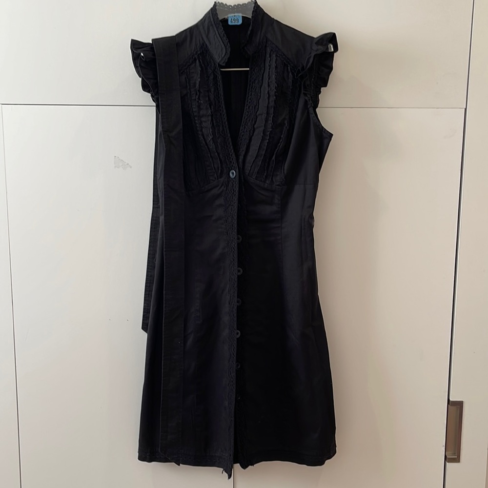 Morgan de toi fitted black dress with belt